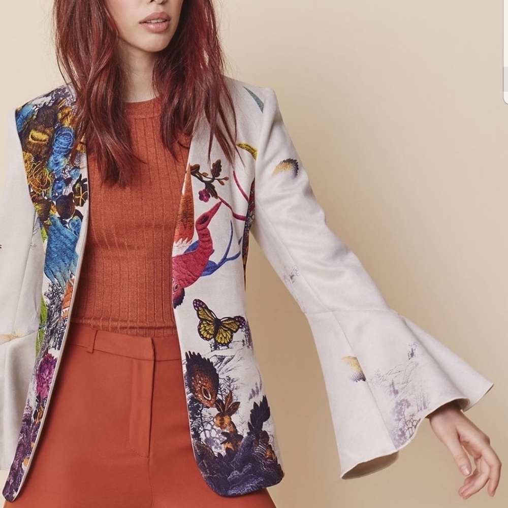 Peacock Statement Suede Jacket - Picture 2 of 4
